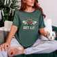 Wholesale Let's Get Lit Graphic Tee - Heather Forest Tee