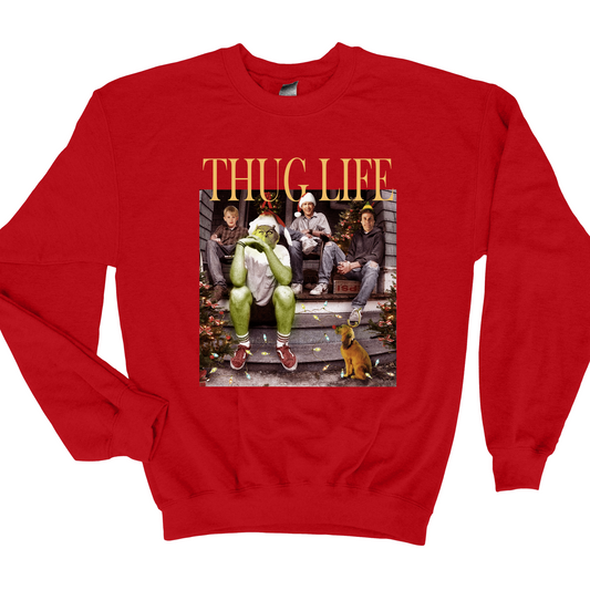 Wholesale Christmas Thug Life - Black Tee