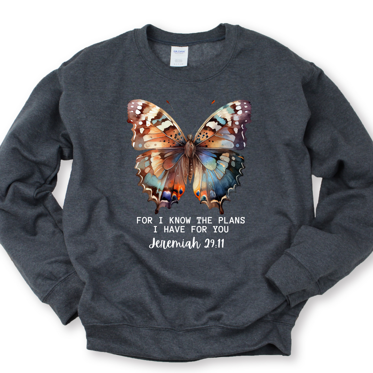 Wholesale The plans I have for you Graphic Tee - Heather Charcoal Sweatshirt