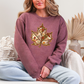 Wholesale Maple Leaf Patchwork Sweatshirt - Heather Dark Maroon Sweatshirt