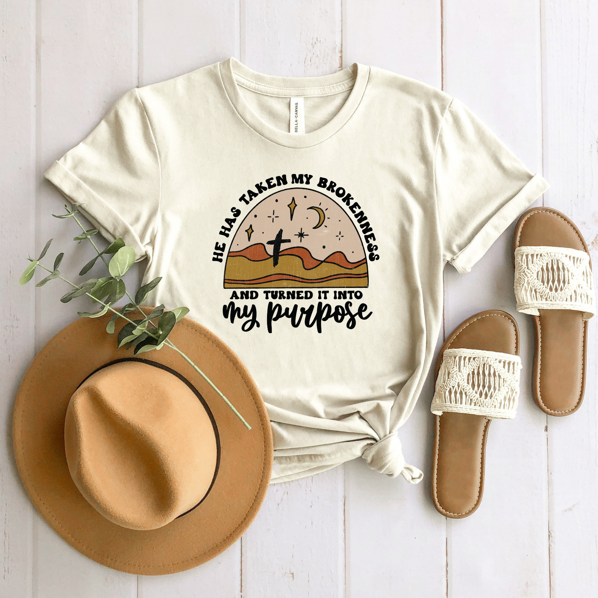 Wholesale My purpose Graphic Tee - Heather Dust Tee
