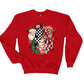 Wholesale Retro Christmas Graphic Tee - Red Sweatshirt