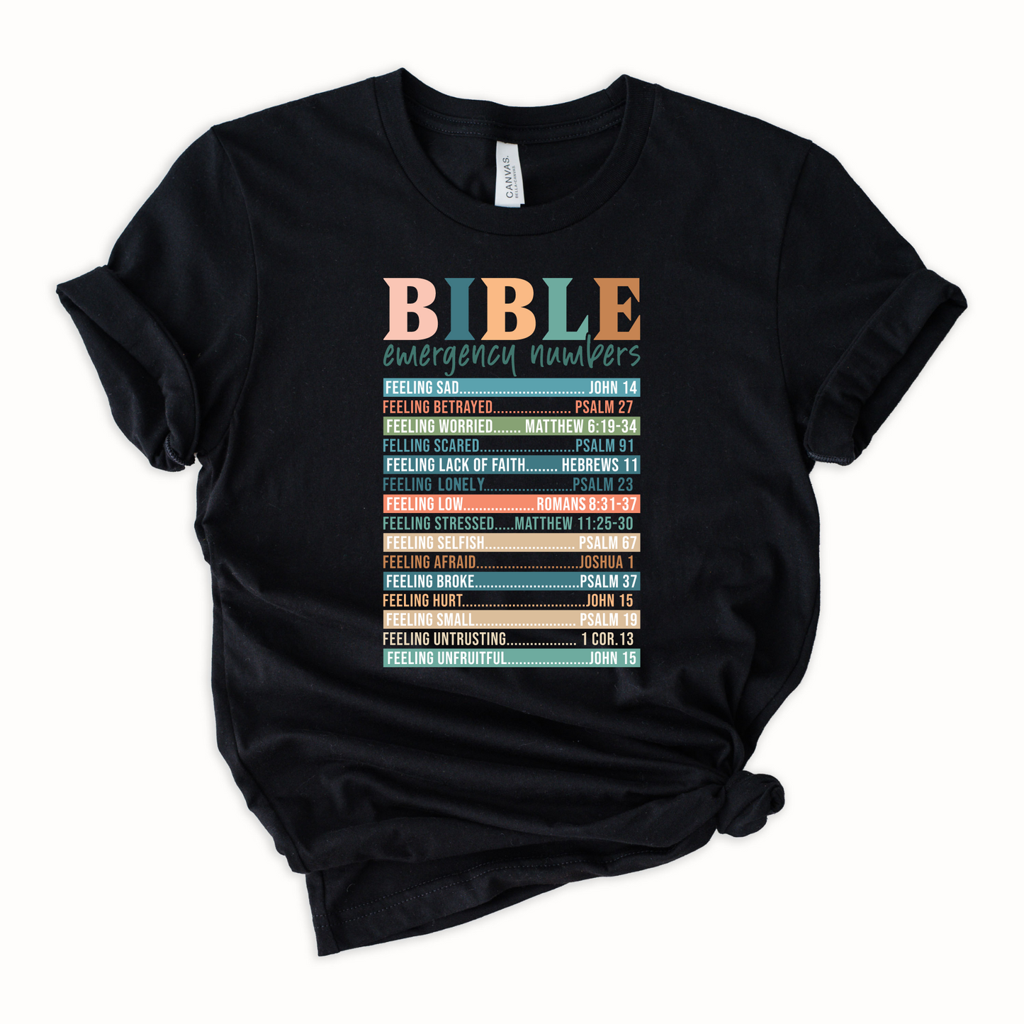 Wholesale Bible Emergency Graphic Tee - Black Tee