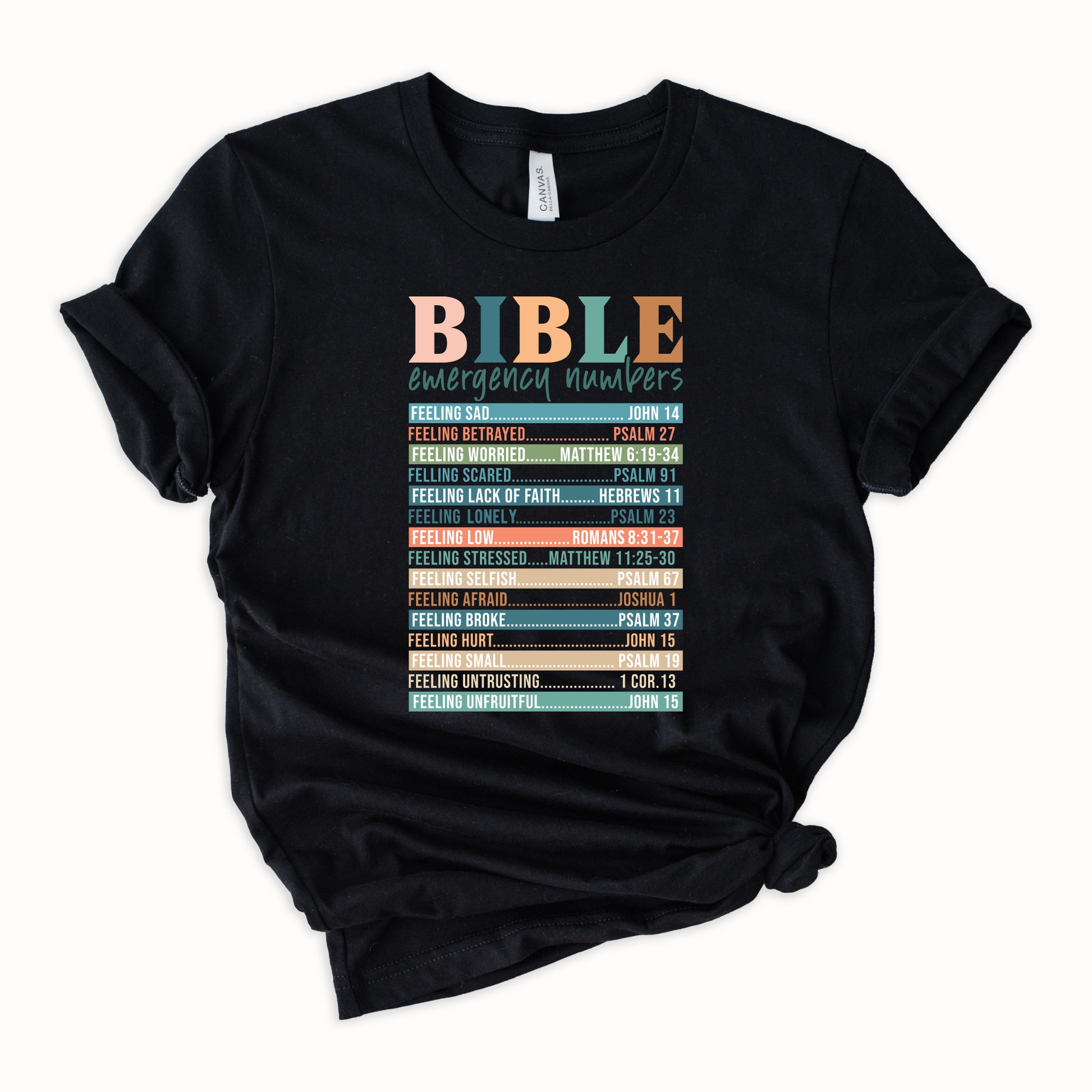 Wholesale Bible Emergency Graphic Tee - Black Tee