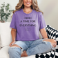 Wholesale A Time for Everything Graphic Tee - Heather Team Purple Tee