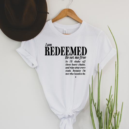Wholesale I am redeemed Graphic Tee - White Tee