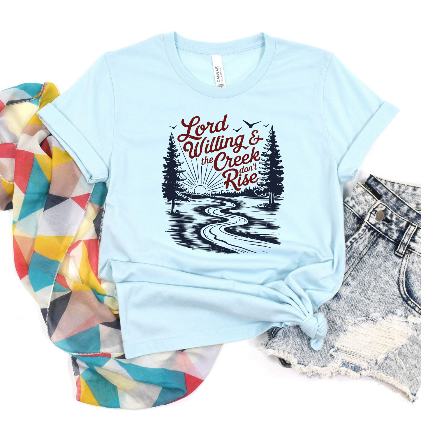 Wholesale Lord Willing Graphic Tee - Grey Tee