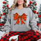 Wholesale Red Bow with Lights Sweatshirt - Grey Sweatshirt