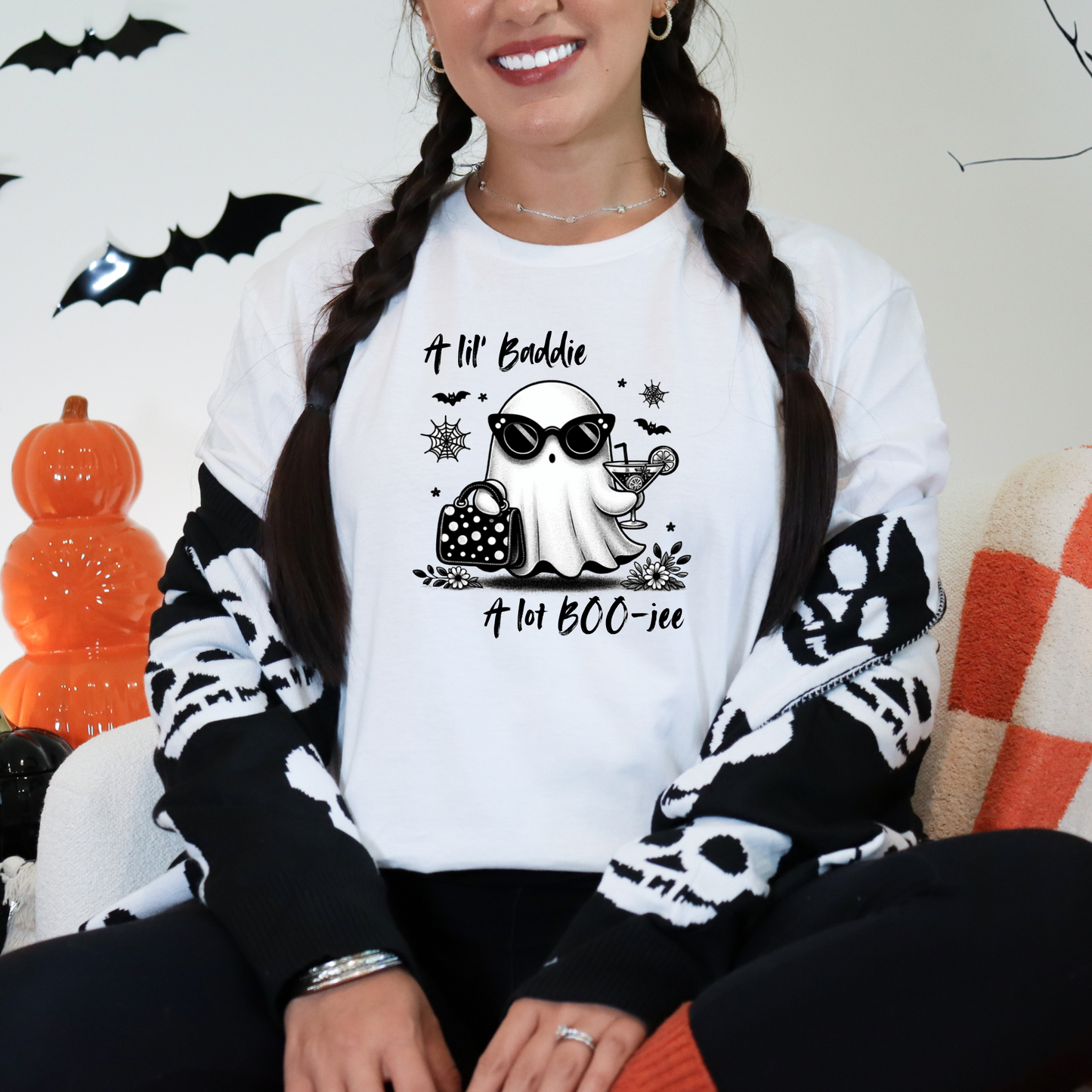 Wholesale Boujee Baddie Graphic Tee - White Tee