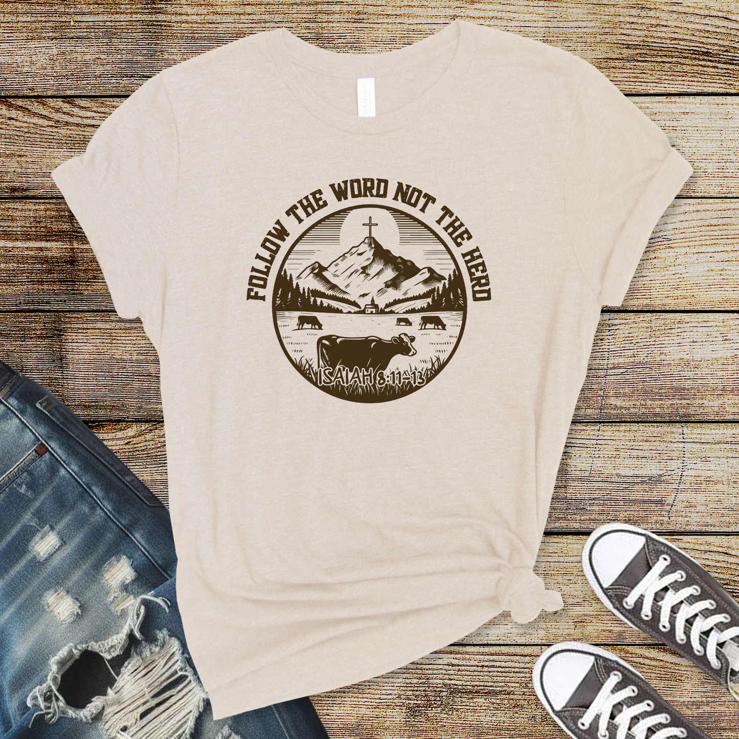 Wholesale Follow the word Graphic Tee - Grey Tee