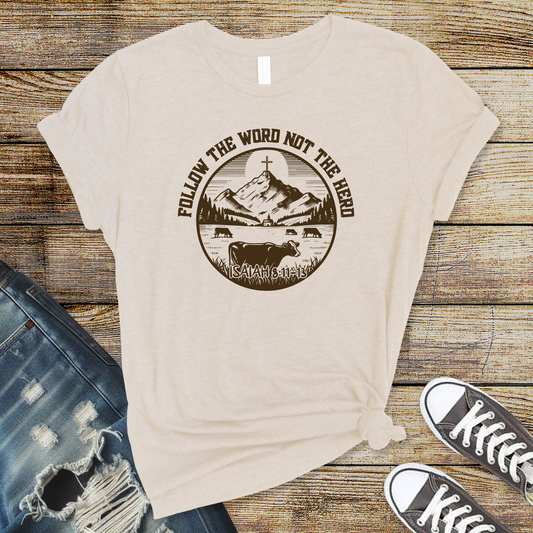 Wholesale Follow the word Graphic Tee - Grey Tee