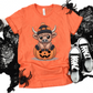 Wholesale Cow on Pumpkin Graphic Tee - Heather Orange Tee