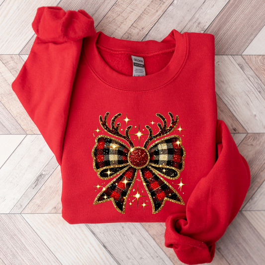 Wholesale Rudolph Coquette Bling - Red Sweatshirt
