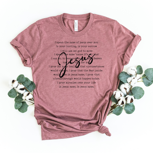Wholesale Jesus in your hurting Graphic Tee - Heather Prism Sunset Tee