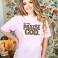 Wholesale Praise God Era Graphic Tee - Grey Tee