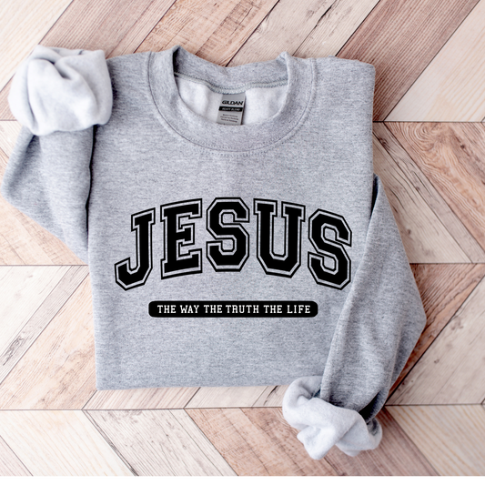 Wholesale Varsity Jesus - Olive Sweatshirt