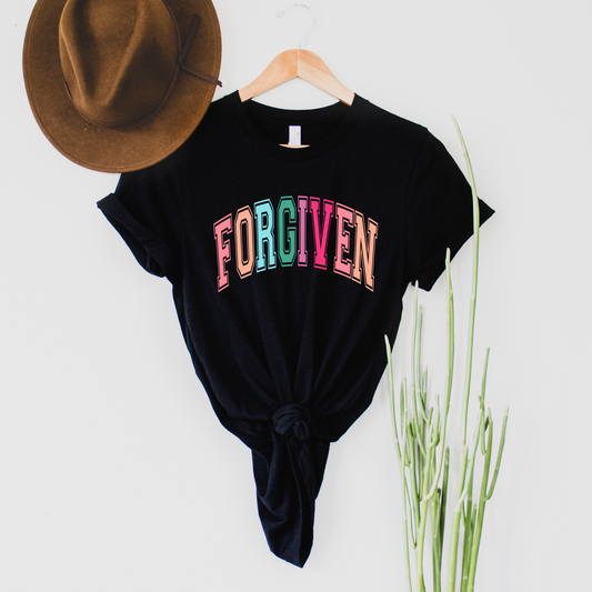 Wholesale Varsity Forgiven Graphic Tee - White Tee