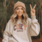 Wholesale Varsity Cozy Season - Grey Sweatshirt