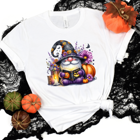 Wholesale Gnomes with Pumpkin Graphic Tee - White Tee