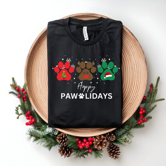 Wholesale Happy Pawlidays - Black Sweatshirt