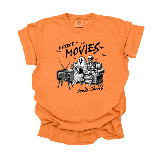 Wholesale Horror Movies and Chill Graphic Tee - CC Pepper Tee