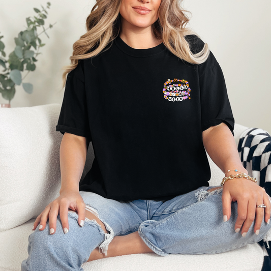 Wholesale Halloween Bracelet Graphic Tee - Black Tee