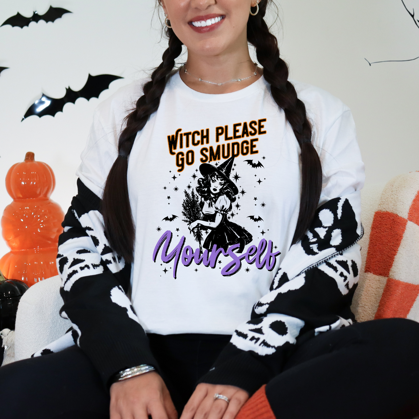 Wholesale Go smudge yourself Graphic Tee - Grey Tee