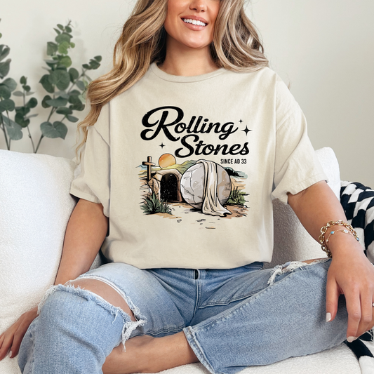 Wholesale Rolling Stones AD 33 Graphic Tee - Heather Dust Tee