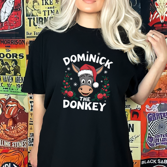Wholesale Dominick the Donkey Graphic Tee - Black Tee