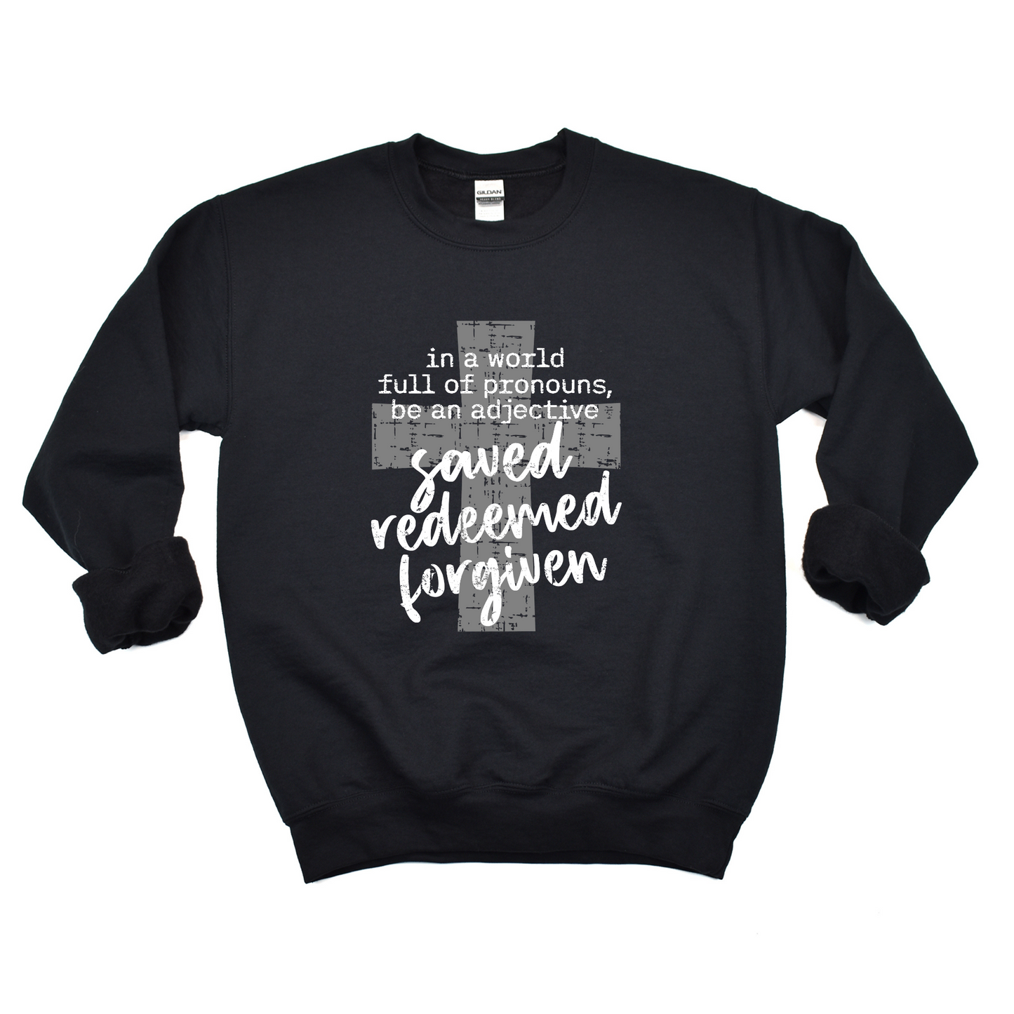 Wholesale Saved Redeemed Forgiven Graphic Tee - Black Tee
