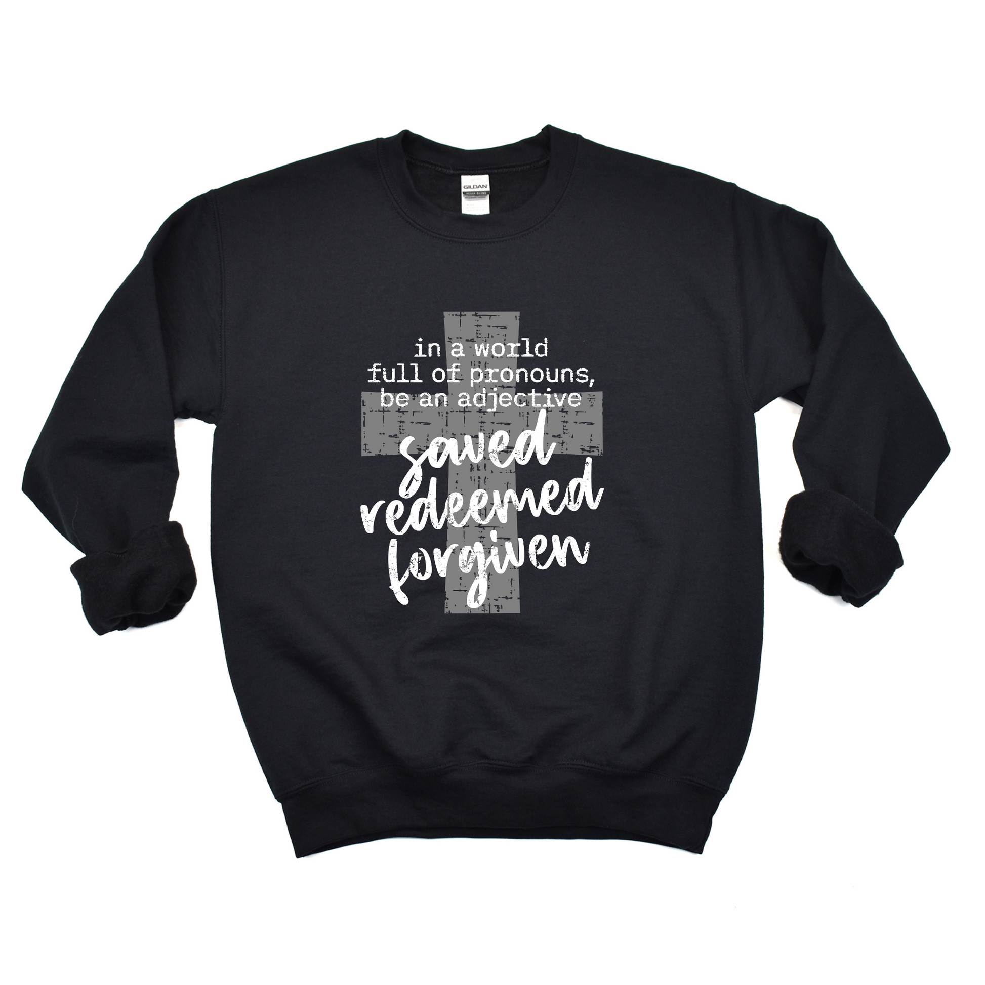 Wholesale Saved Redeemed Forgiven Graphic Tee - Black Tee