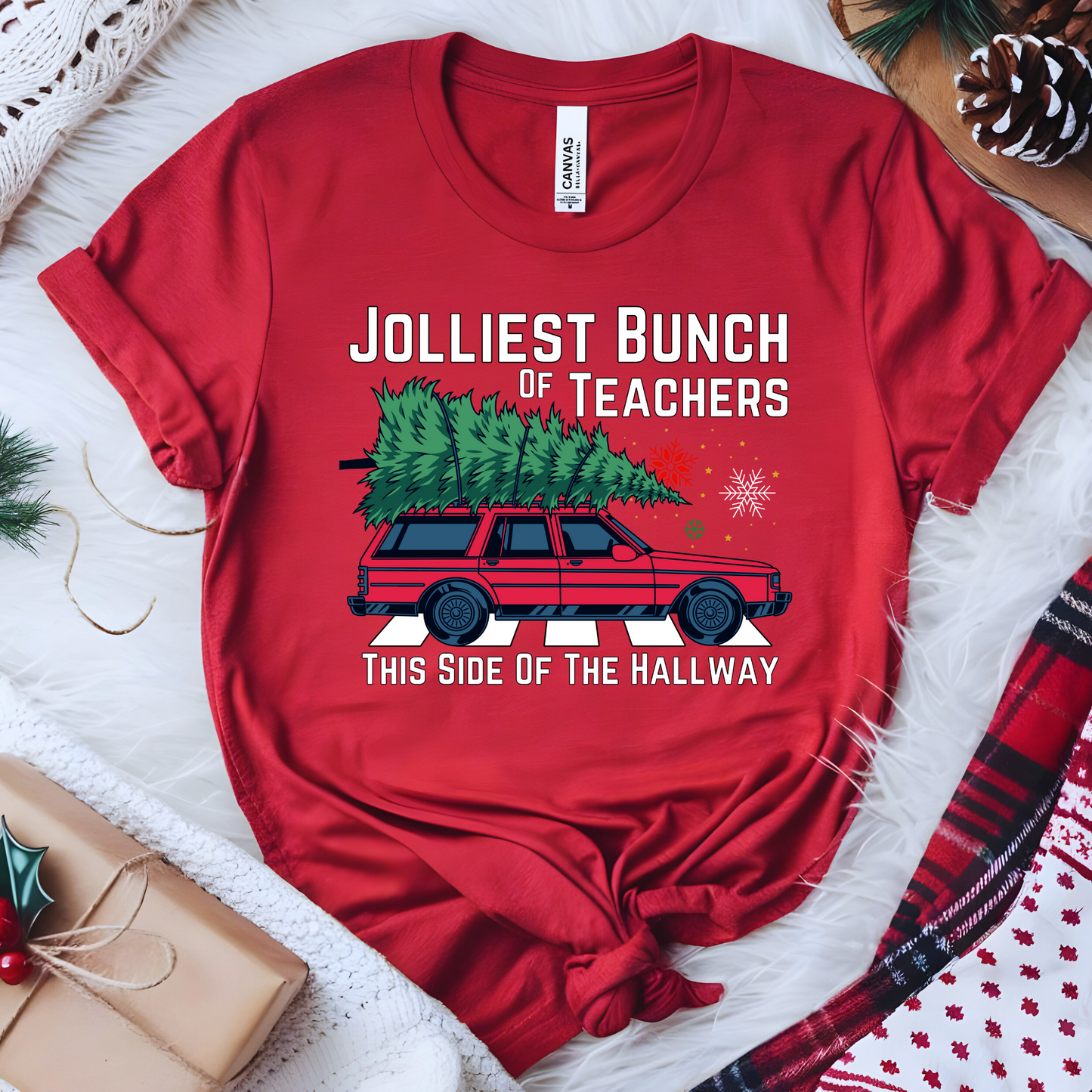 Wholesale Jolliest Bunch of Teachers Graphic Tee - Navy Tee