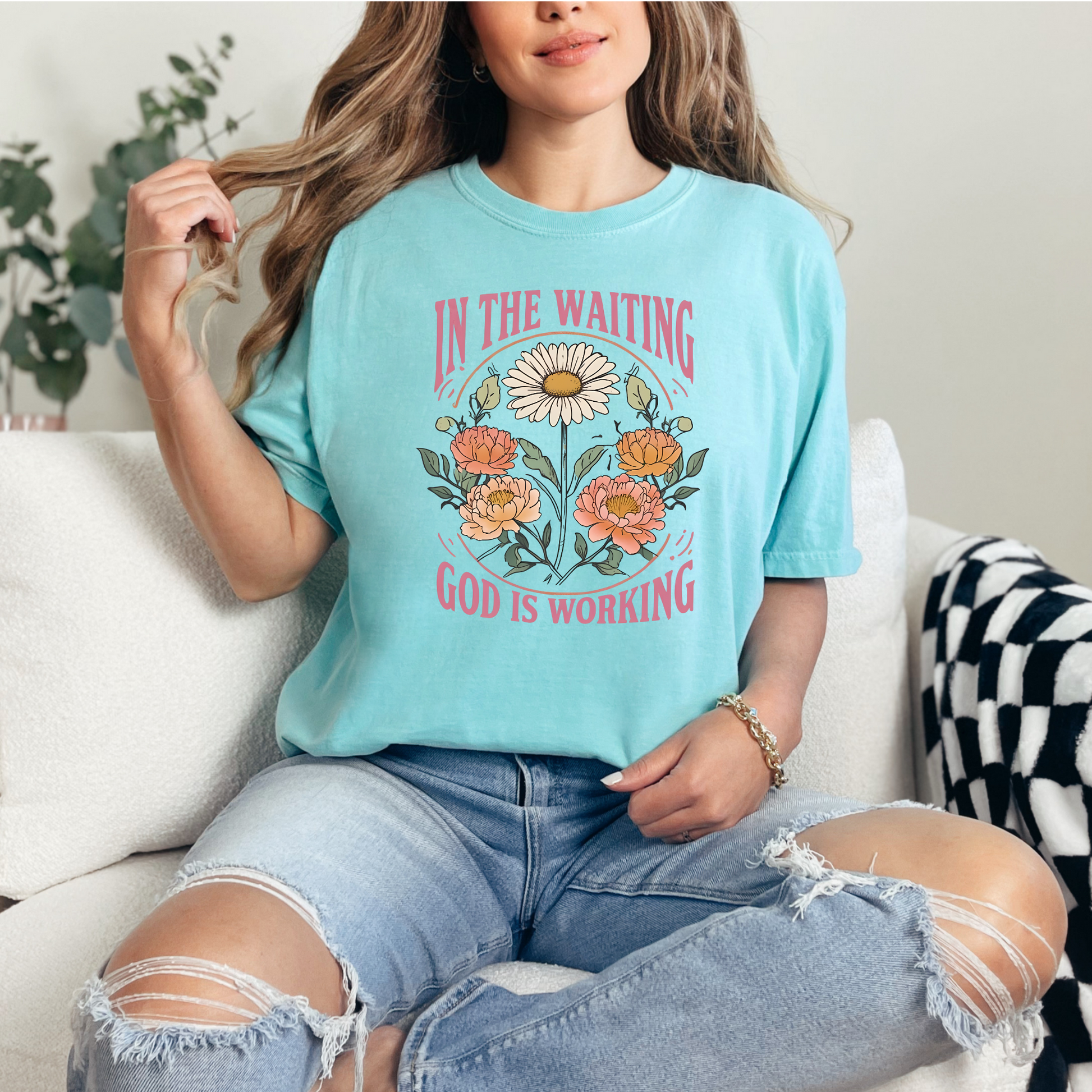 Wholesale In the Waiting God Graphic Tee - CC Island Reef