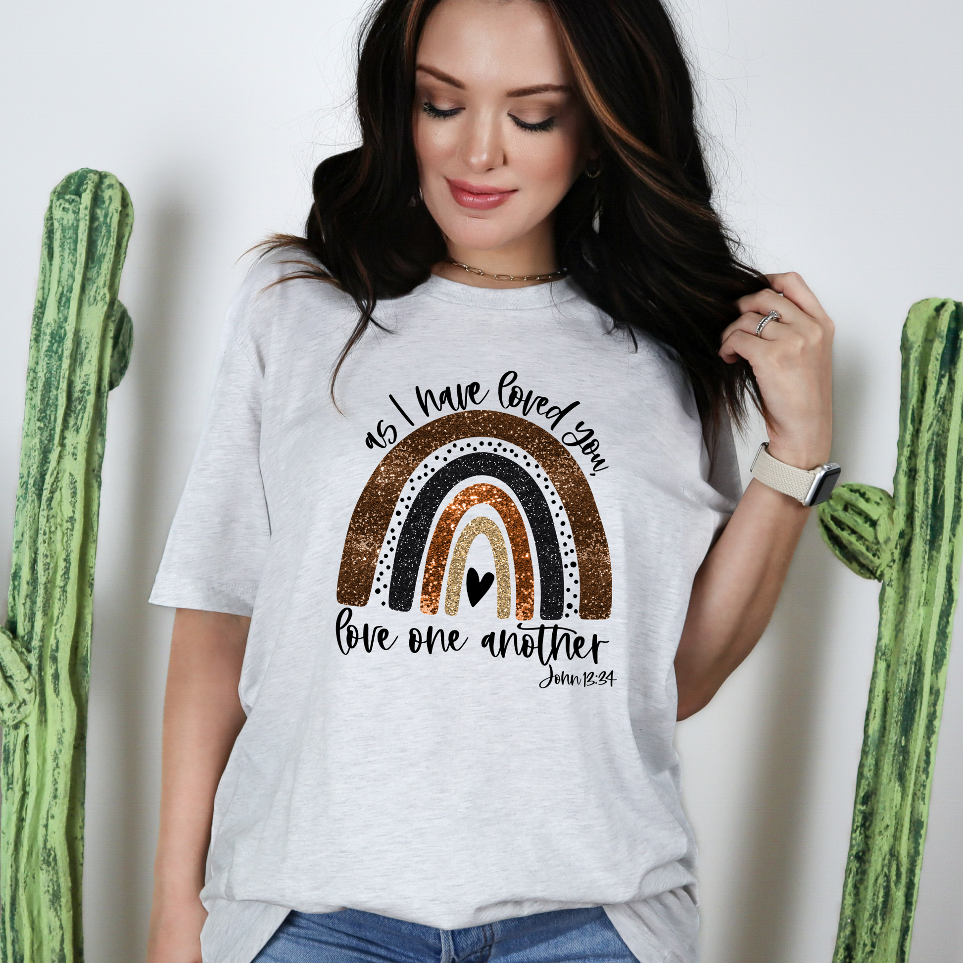 Wholesale Love one another Graphic Tee - Ash Grey