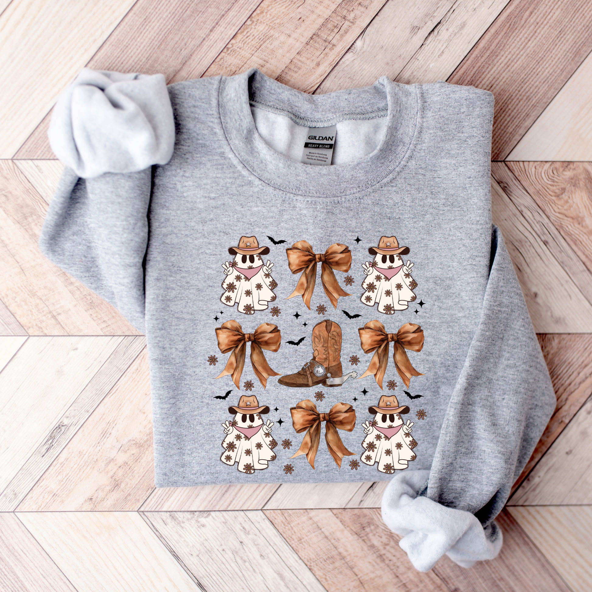 Wholesale Ghost Cowboy Coquette - Grey Sweatshirt