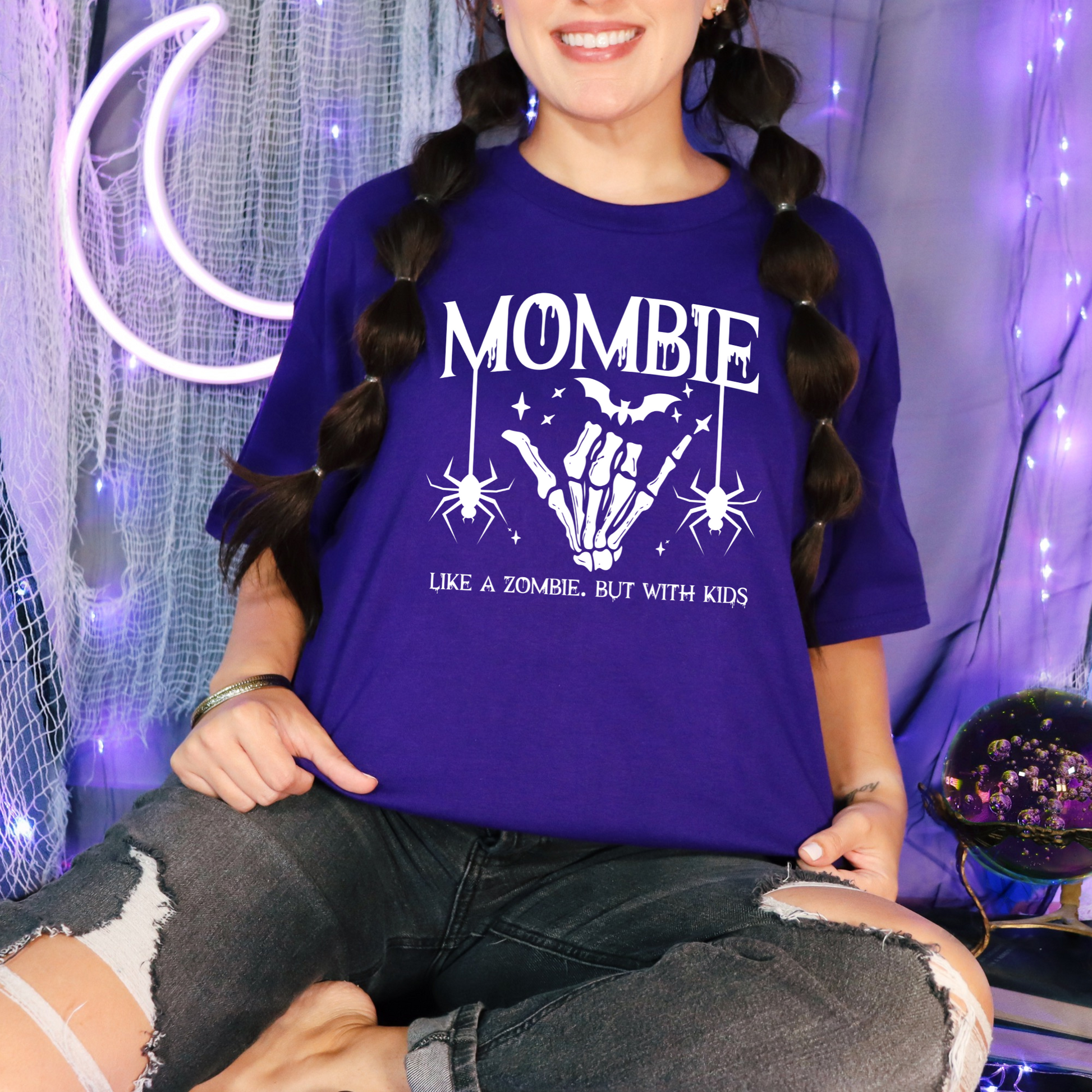 Wholesale Like a zombie Graphic Tee - Team Purple Tee