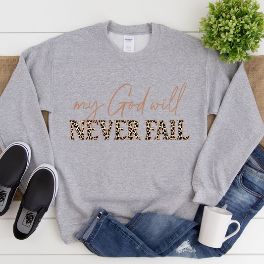 Wholesale My God will never fail - Grey Sweatshirt