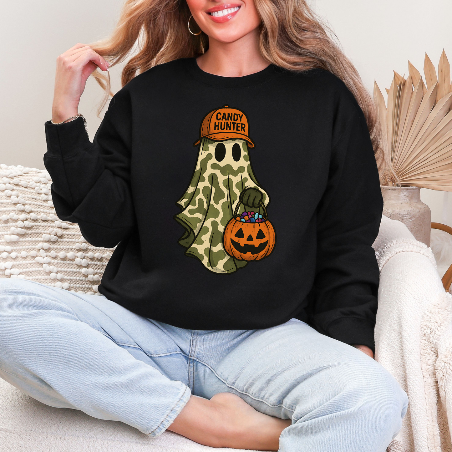Wholesale Candy Hunter Sweatshirt - Black Sweatshirt
