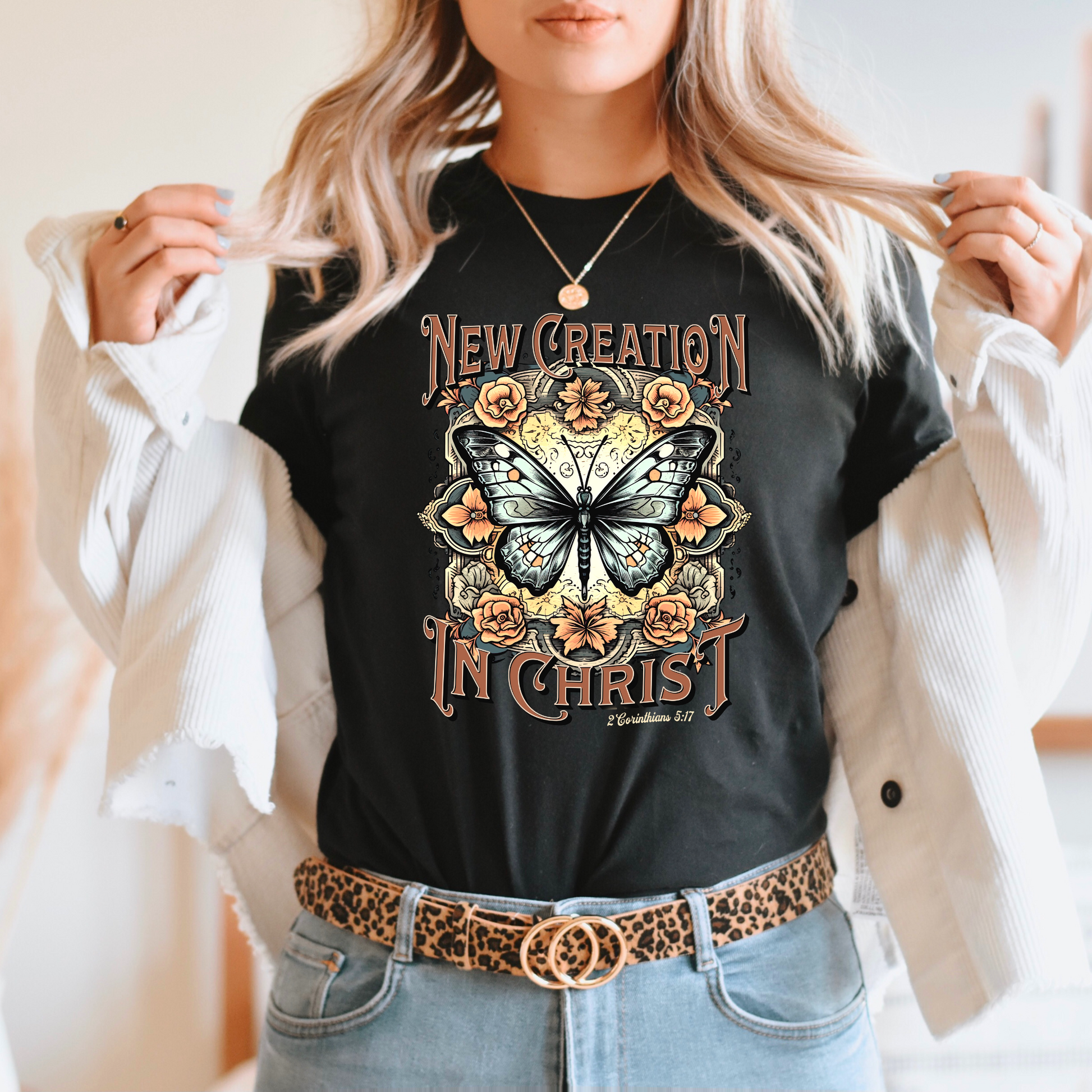 Wholesale New Creation Graphic Tee - Black Tee