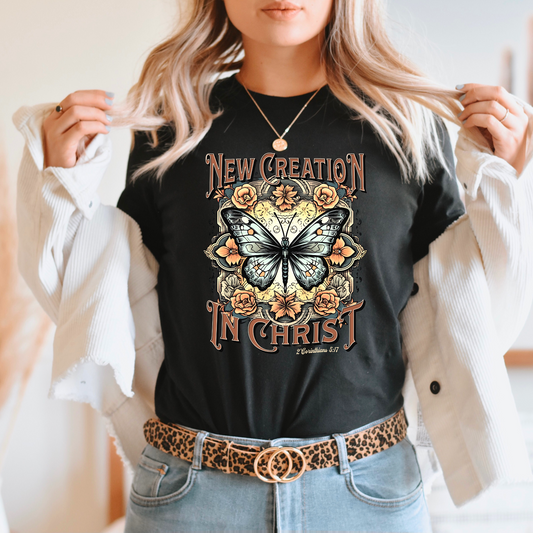 Wholesale New Creation Graphic Tee - Black Tee