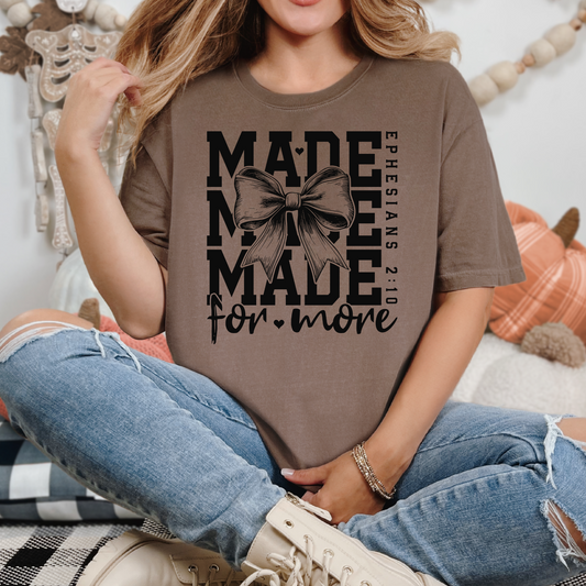 Wholesale Made For More Graphic Tee - CC Espresso Tee