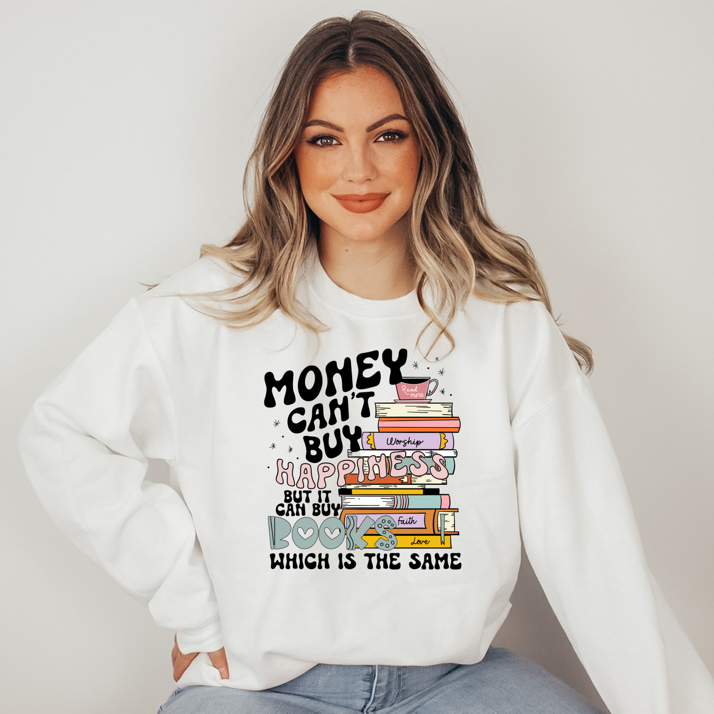 Wholesale Money Faith Books Graphic Tee - Mauve Tee
