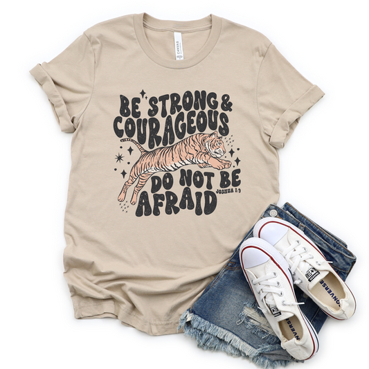 Wholesale Tiger do not be afraid Graphic Tee - Sand Sweatshirt