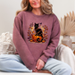 Wholesale Cat with Pumpkin Sweatshirt - Heather Dark Maroon Sweatshirt
