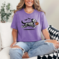 Wholesale Skeleton Dog Graphic Tee - Heather Team Purple Tee