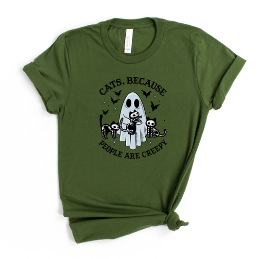 Wholesale Cats People are creepy - Grey Sweatshirt