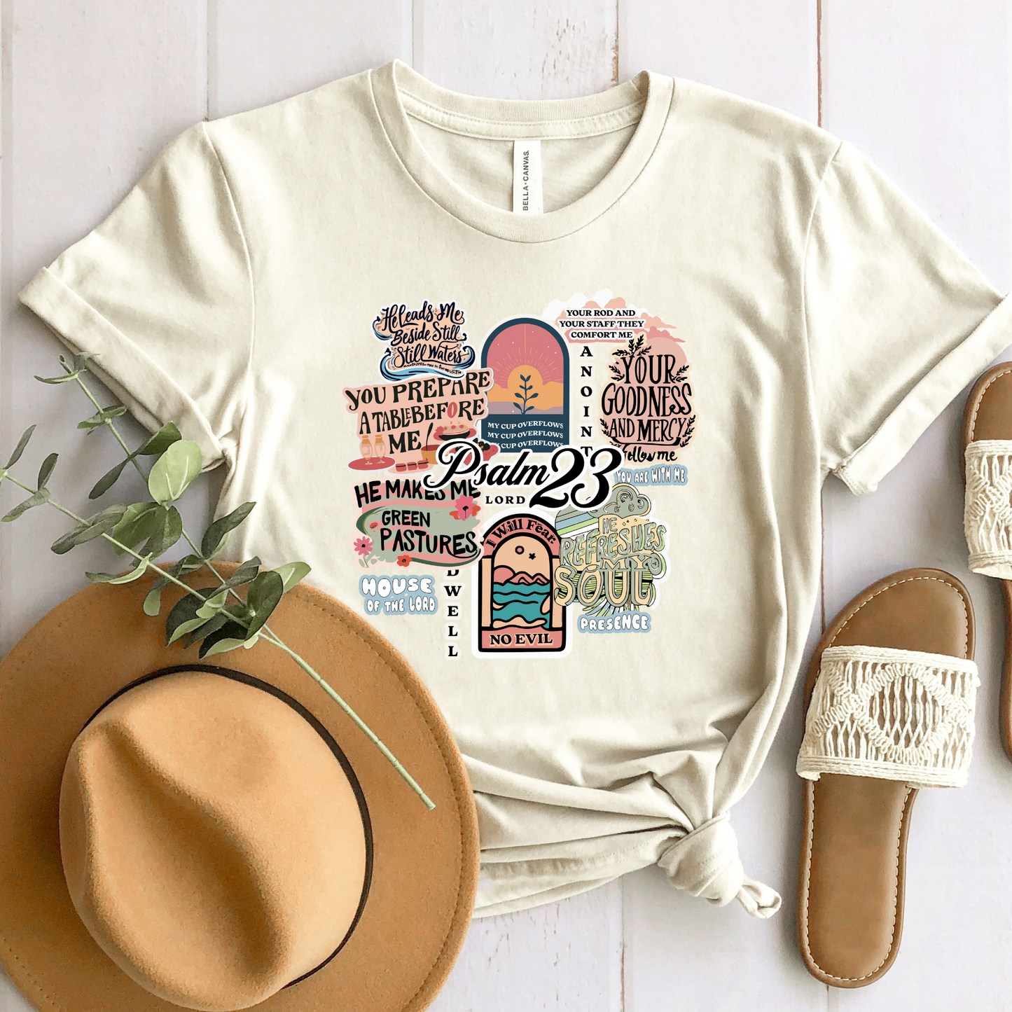 Wholesale Psalm 23 Graphic Tee - Heather Dust Tee