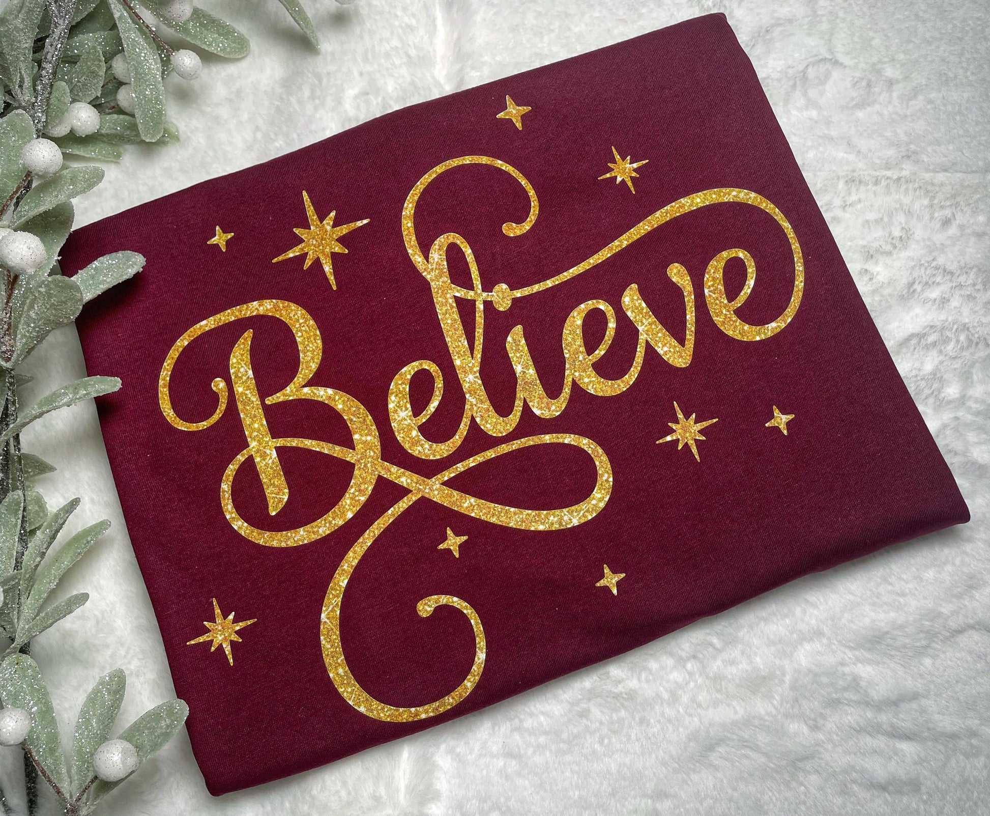Wholesale Gold Believe Graphic Tee - White