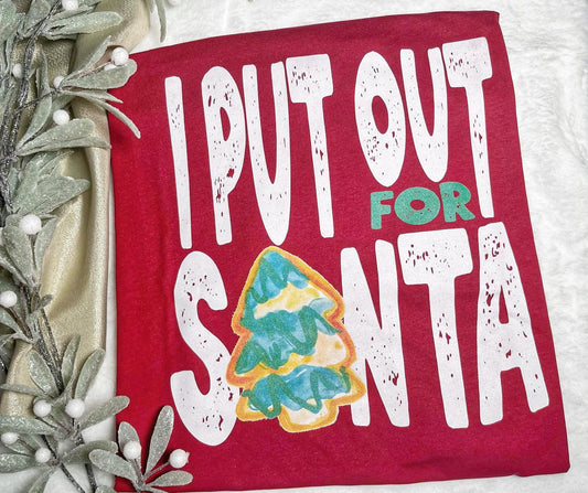 Wholesale I Put Out For Santa Graphic Tee - Red