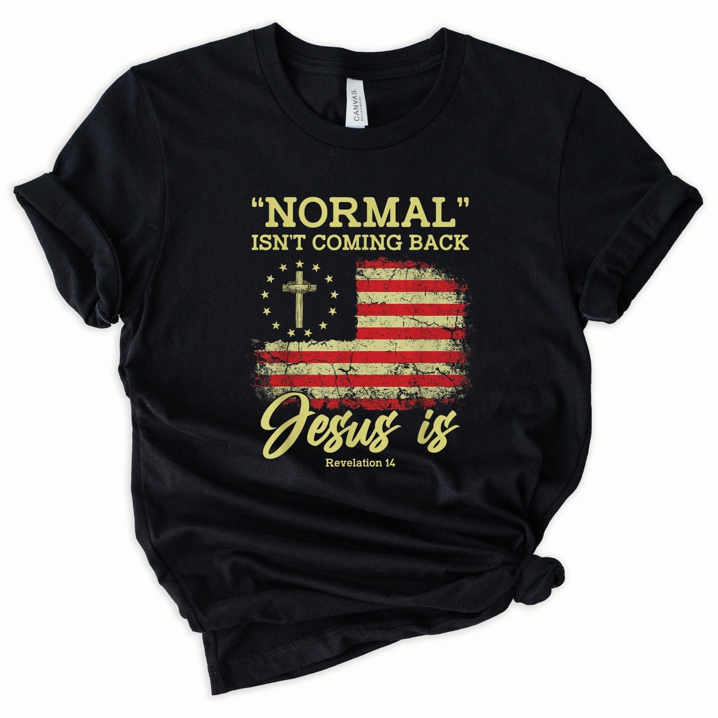 Wholesale Jesus Is Graphic Tee - Black